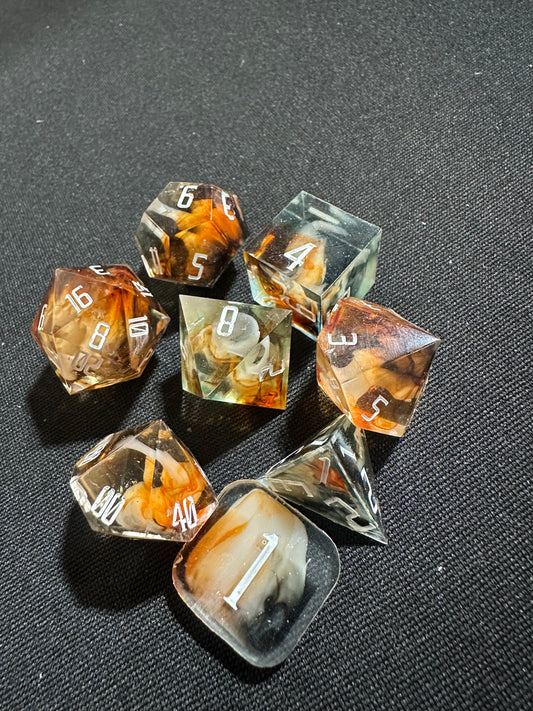 Season 2 - CaliCoded - 8 Piece Polyhedral Resin Dice Set
