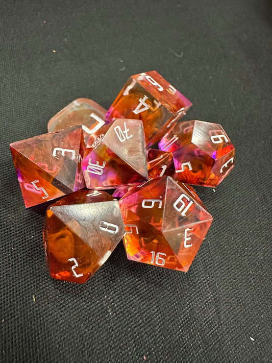 Season 2 - Ametrine - 8 Piece Polyhedral Resin Dice Set