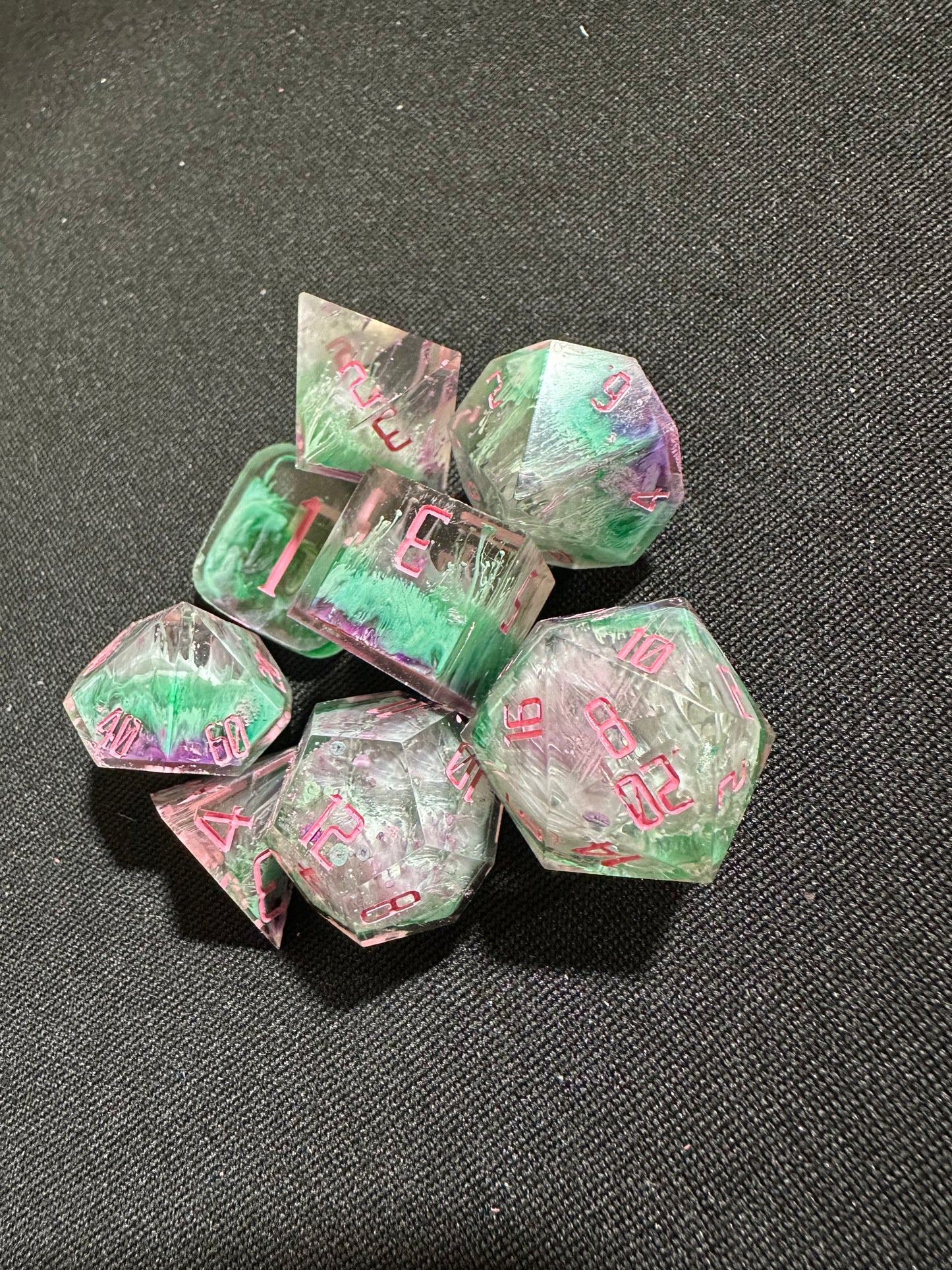 Season 2 - Cyber Breach- 8 Piece Polyhedral Resin Dice Set